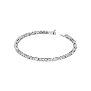 14K 테니스 4프롱 랩다이아몬드 팔찌 2.5mm