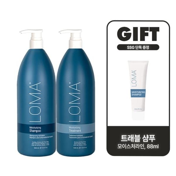 [88ml 샴푸증정]로마 모이스처라이징 샴푸 트리트먼트 1L 세트