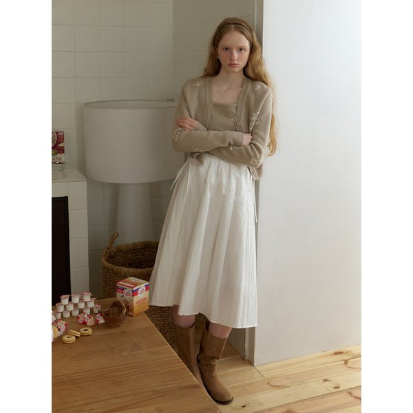 [리퍼브] Mae flower cardigan (beige)