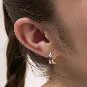 edge double v one-touch earring