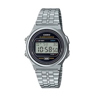  카시오 A171WE-1A 정품 공용 라운드 메탈 디지털 시계