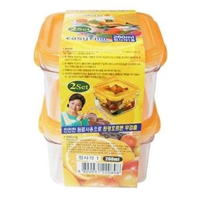 밀폐용기 반찬통 보관통 양념통 김치통 찬기 2p 260ml (WB969EB)