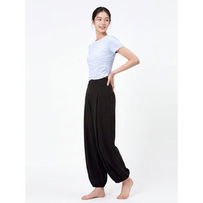 소플렉스 핀턱 벌룬 와이드 팬츠 FMPT20AF_블랙