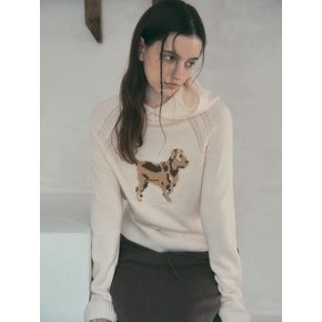 woolfie Balaclava Knit Hood_Ivory(OC25-KN18)
