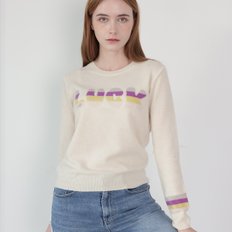 [공식] TRIPLEROOT round fine wool LUCK pullover Ivory