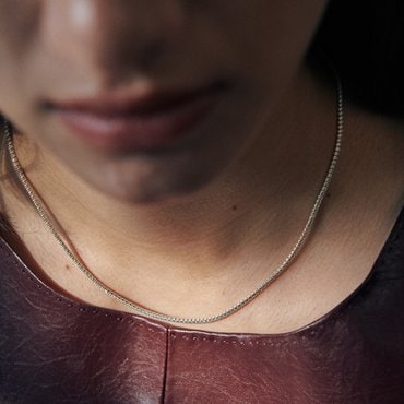 베흐트 [925 silver] Un.silver.197 / fin anse dew necklace (silver) (11184)