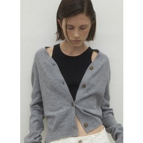 (CD-2138)ESSENTIAL LON V-NECK KNIT CARDIGAN