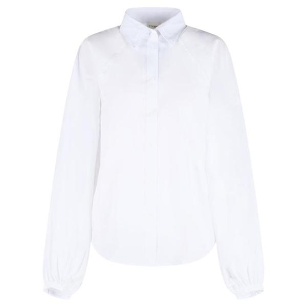 확대된 대표 클로즈드 블라우스 C94126 25C 22200 White
