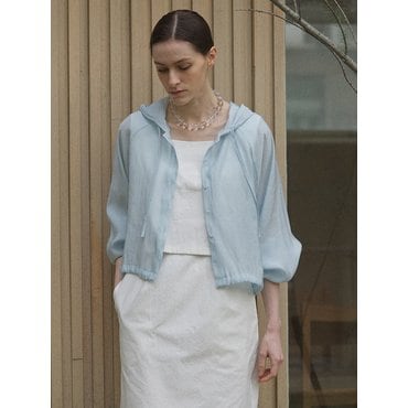 스테이피플 RENTO HOOD BLOUSE (SKY BLUE)