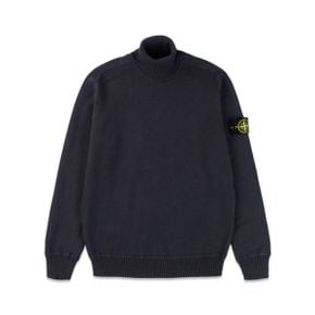 STONE ISLAND 스톤아일랜드 21FW 7515542A2 V0026 와펜패치 터틀넥 니트 블루네이비 남성 TJ 271