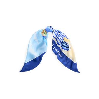 로렌 랄프 로렌 랜드스케이프 모티프 실크 스퀘어 스카프(WALRHGS0J320441410)