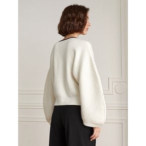 YY_Lantern knitted cardigan jacket