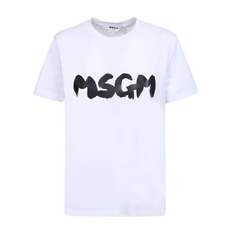 엠에스지엠 MSGM Bold 로고 화이트 and 블랙  티셔츠