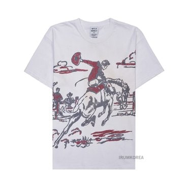 와일드동키 [와일드 동키] SS25 공용 카우보이 티셔츠 T COWBOY DIRTY WHITE