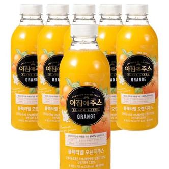  서울우유 아침에주스 블랙라벨 오렌지 750ml x 6개 .