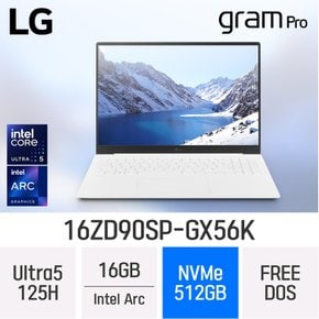 LG전자 그램 프로16 16ZD90SP-GX56K - 램 16GB/NVMe 512GB/FREEDOS