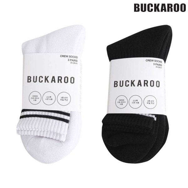 [여주점] 여성 버커루 로고 양말 3PACK(B255AO001P)
