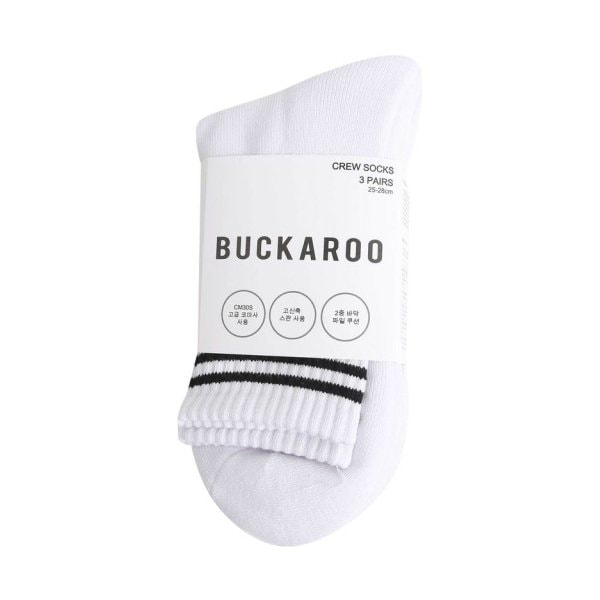 [여주점] 여성 버커루 로고 양말 3PACK(B255AO001P)