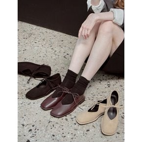 [단독]Lancas 랜커스 레이스업 스퀘어토 로퍼 플랫_F232_4colors_1.5cm