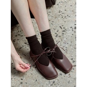 [단독]Lancas 랜커스 레이스업 스퀘어토 로퍼 플랫_F232_4colors_1.5cm
