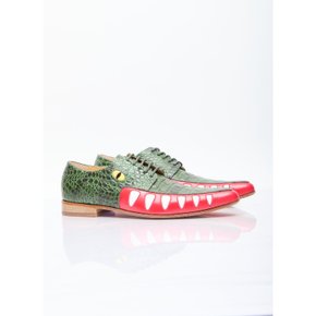 [해외배송] 월터 반 베이렌동크 크로커다일 레이스업 더비슈즈 10008 Cmob. IX Dark Green Croco