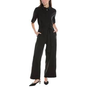 4860405 Theory Patch Pocket Linen-Blend Jumpsuit