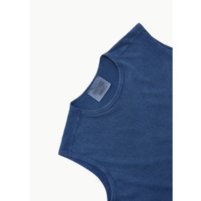 가브리엘라콜가먼츠 24PF NO.33 ORGANIC COTTON SLEEVELESS T-SHIRT IN BLUE