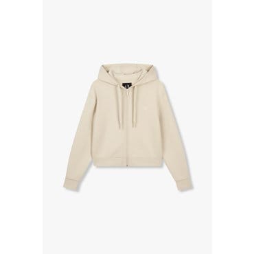 ARMANI EXCHANGE AX여성 자수 로고 드롭 숄더 후디 집업 A425131509베이지