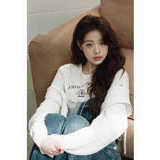 [장원영PICK] 여성 배지 케이블 후드 가디건 T32F0KCD31TWT1 TOMMY JEANS