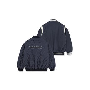 SP REVERSIBLE VARSITY QUILTING JACKET-NAVY