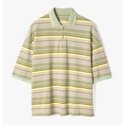 캐피탈 폴로티 KAC1M50000 KAPITAL MULTI STRIPE PIQUET BOX POLO LIGHT KHAKI