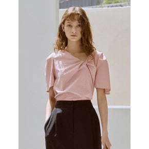 Twisted neck volume puff blouse (2color)