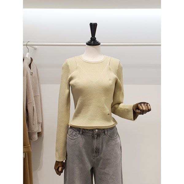 [파주점] 쥬크 주크 골지 슬림 레이어드 니트풀오버 V261KSK907