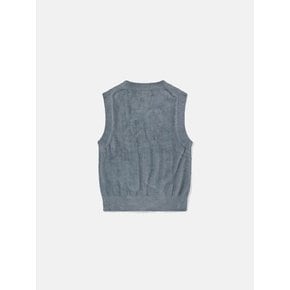 W Cali Shaggy Knit Vest Grey