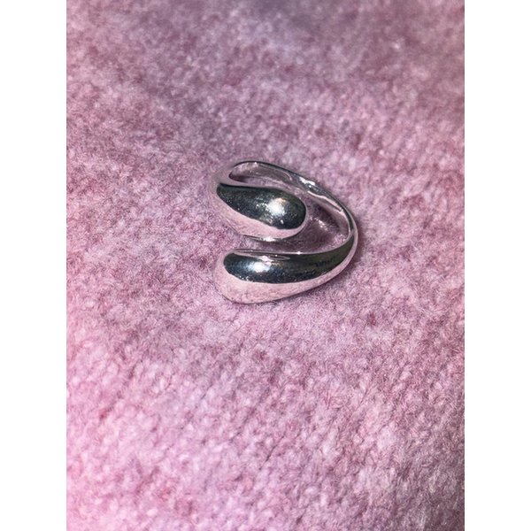 [925silver] Tear drop layer ring