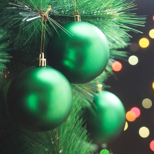 그린 무광볼 6p세트(8cm) 트리 장식볼