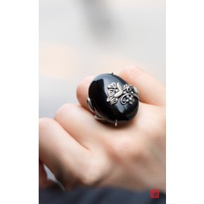 블랙 매니아 _  오닉스 반지 은반지 사극반지 원석반지 볼드한 유니크 반지