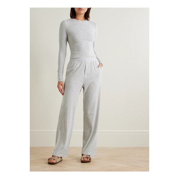 스킴스 보이프렌드 스트레치 모달 저지 트랙 팬츠 라이트 헤더 1647597340971984