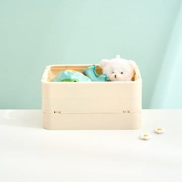 모던하우스 깔끔 폴딩바스켓 S 바닐라크림 18.8x13.8x9.5cm