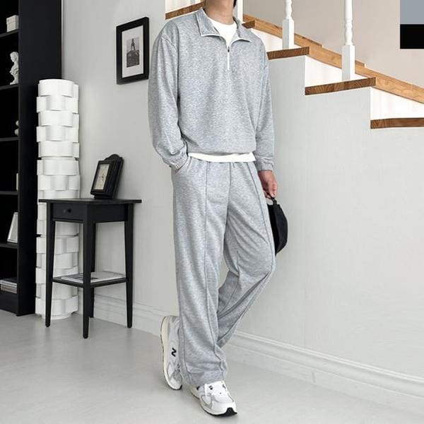 확대된 대표 GTT K102-K790M 남자오버핏맨투맨앞라인와이드트레이닝세트(1)