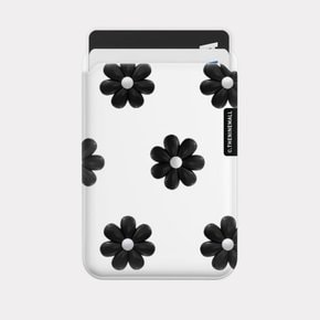 /더나인몰 black marguerite flower pattern [맥세이프 카드슬롯]