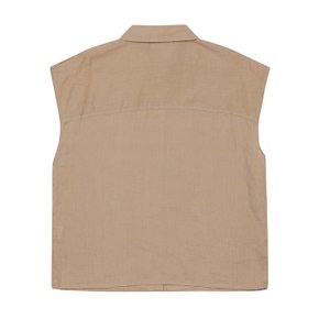 Sleeveless linen shirt_5BMLDQ03F193