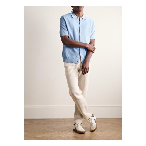 NN.07 놀란 6577 골지 코튼 혼방 셔츠 블루 1647597335965694