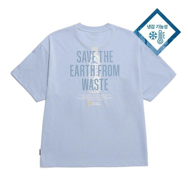 [여주점] N242UTS270 디자인물 그래픽 반팔티셔츠 스톰 블루