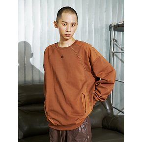 OG 쉴드 포켓  맨투맨-브라운