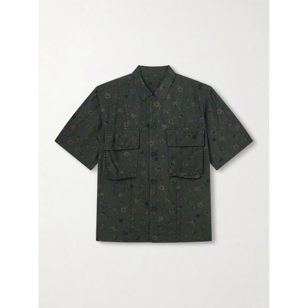 레이어드 플로럴 프린트 우븐 셔츠 46376663162959949