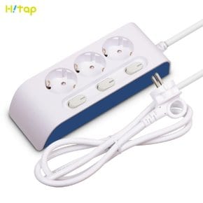 현대일렉트릭 하이탭 HIPMP-32N 개별멀티 16A 3구 멀티탭 (1.5m)