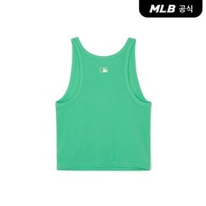 [코리아공식] 여성 바시티 슬림핏 크롭 골지 나시티 LA (Yellow Green)