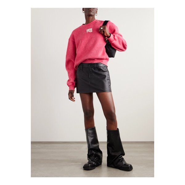 프린트 코튼 혼방 저지 스웨트셔츠 브라이트 핑크 1647597337466199