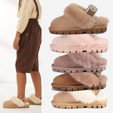 UGG 어그 호즈 오즈웨어 키즈 코케트 백 스트랩 밴딩 털 슬리퍼 OB114K-EB 105702091